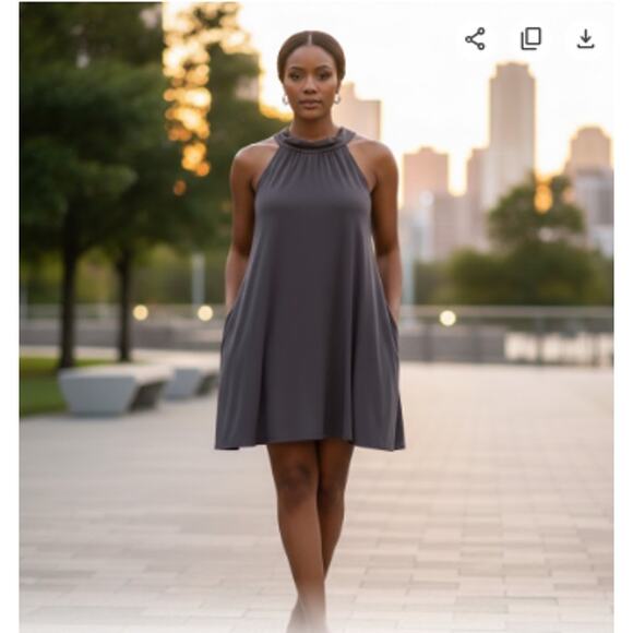 Banana Republic Purple Satin Dress – Size Medium, Elegant & Flowy - Picture 1 of 3